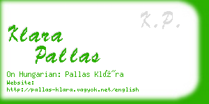 klara pallas business card